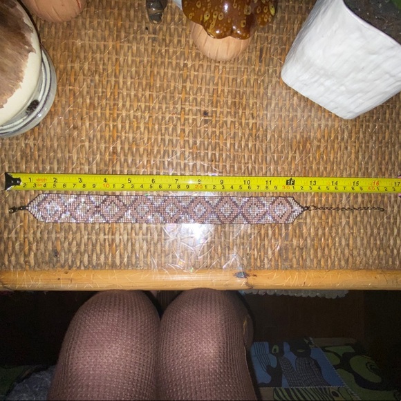 Tribal Geometric Beaded Choker/ Bracelet - Picture 6 of 8